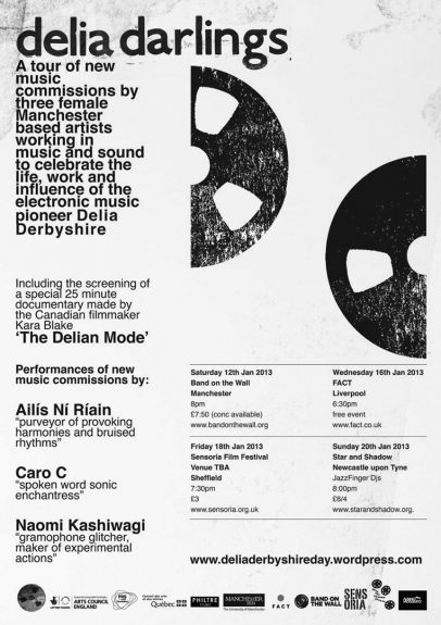 Delia Derbyshire-A Year In The Country-delia-darlings-tour-posterleaflet