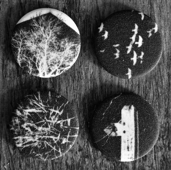 Artifact 18-four fabric badges-A Year In The Country