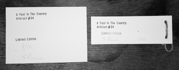 Artifact 24-back of book and print-A Year In The Country