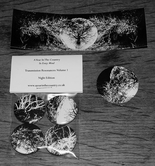 A Year In The Country-In Every Mind-Night edition-stickers and badge pack-audiological construct-transmission resonances volume 1
