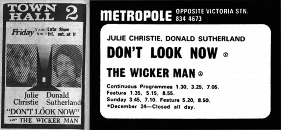 The Wicker Man and Dont Look Now-double bill adverts