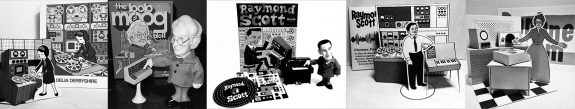Delia-Derbyshire-Bob Moog-Raymond Scott-Daphne Oram-Press Pop figure-Heykidsrocknroll diorama-b