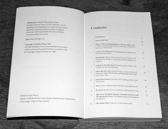 A Year In The Country-Wandering Through Spectral Fields book-Chapter 1 to 10 contents list copy