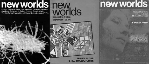 New Worlds magazine covers-1960s-Michael Moorcock-Thomas M Disch-Brian Aldiss-Samuel R Delaney