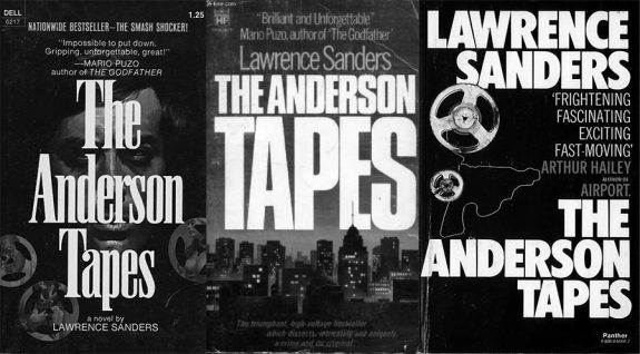 The Anderson Tapes-Lawrence Sanders-3 different version of book cover